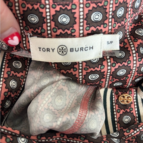 TORY BURCH Silk Blend Pleated Skirt Sun Prints All Over Dress Size Small - Picture 9 of 9